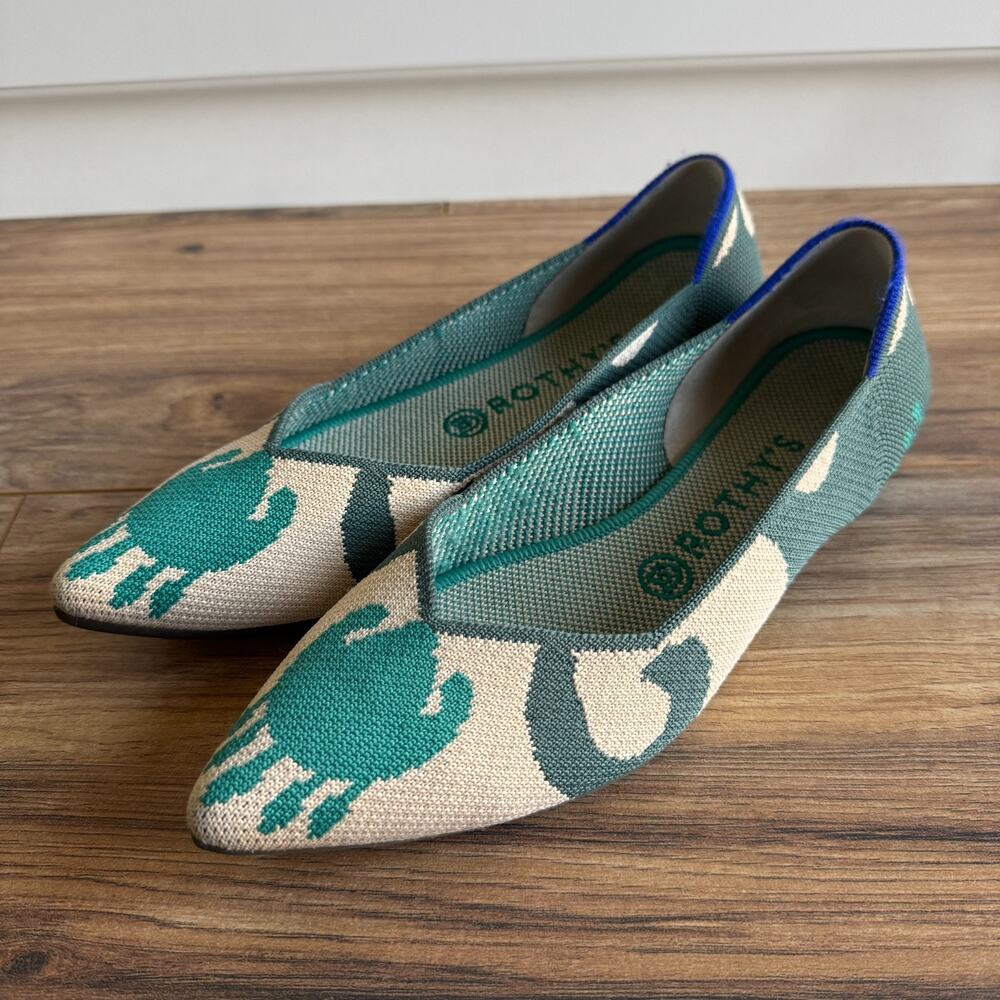 Rothy’s The Point Moroccan Green Limited Edition Women’s 8.5 Shoes